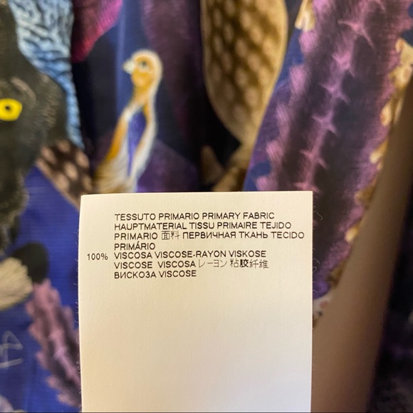 Just Cavalli Satin Print Button-Up Blouse/Top - Picture 15 of 15